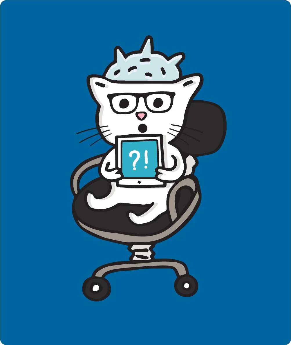 8Bit the Cat in a tin-foil hat, paranoid about security